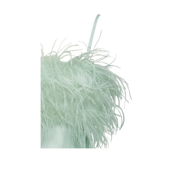 Yanir Satin Maxi Feathered Dress - Picture 8 of 9